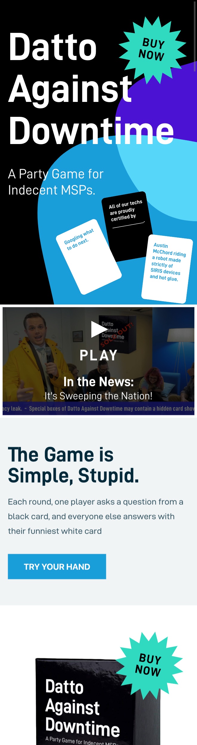 Details Screenshot of Merger and Acquisition slide from Datto Against Downtime Page